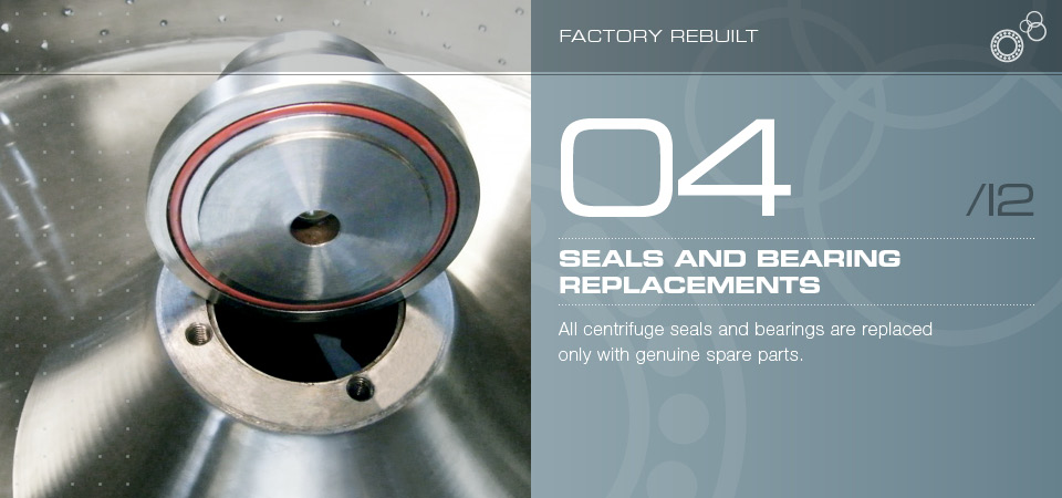 Seals and bearing replacements